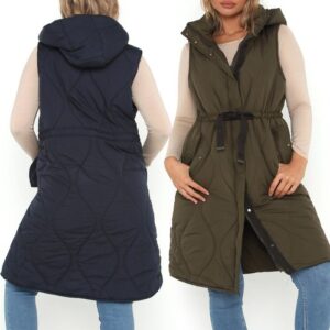 Womens Gilet Bodywarmer Jacket Waistcoat Plus Size 18 20 22 24 16 Black Khaki