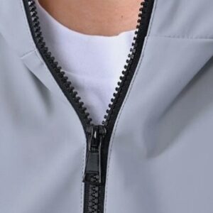 LA MAREY Hoodie Jacket with Pockets Hooded Loose Fit Soft Material (Size S) Grey