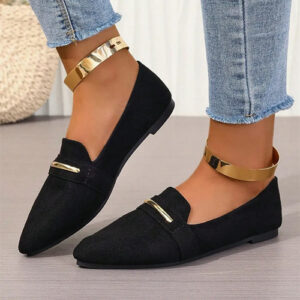 Women’s Pointed Toe Loafers Flats Slip On Casual Office Walking Shoes