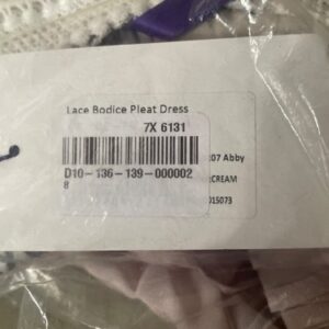 SERAPHINE BLUSH & IVORY SUNRAY PLEAT MATERNITY SIZE 8 DRESS STILL IN PACKAGING