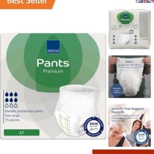Discreet Pull-Up Incontinence Pants for Men & Women – Comfortable, 15 Count