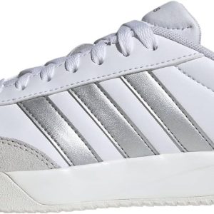 Adidas Women’s VL Court FC Shoes, Trainers Brand New In Box, White/Grey, Size 7