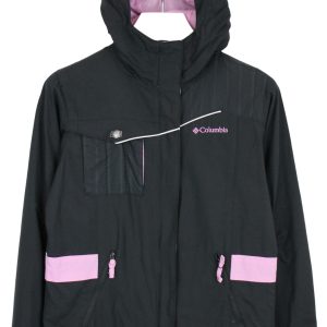 Columbia Omni-Shield Waterproof Hooded Rain Jacket Girls 14/16 Years Black