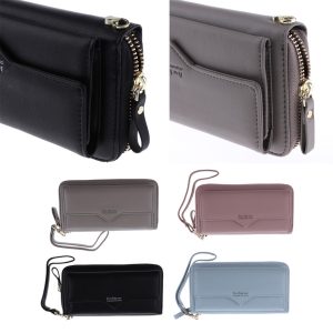Women’ Bifold Clutch PU Leather Wallet Case Purse Handbag Card Organizer