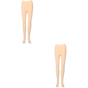 Fleece Lined Thermal Leggings for Women Winter Warm High Waist Beige