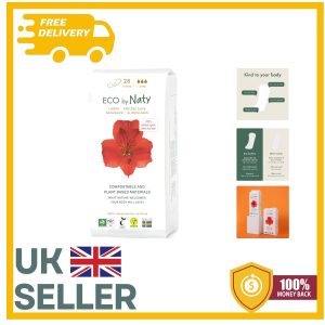 Eco-Friendly Large Organic Cotton Panty Liners – 28 Discreet Daily Protectors