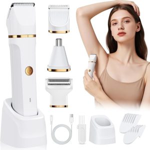 Lady Shavers for Women 3-in-1,Bikini Trimmer Woman IPX7 Waterproof,Nose Trimmer