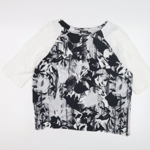 Topshop Women’s Multicoloured Raglan Floral Top Size 10