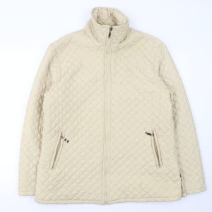 Womens UK Size XL Oubeijinhe Beige Quilted Coat
