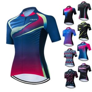 Cycling Jersey Top Pro Team Breathable Quick Drying Bike Workout Wear