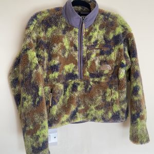 The North Face camo quarter zip fleece, womens XS