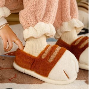 UK Cat Paw Slippers, 3D Cat Paw Cartoon Slipper for Women