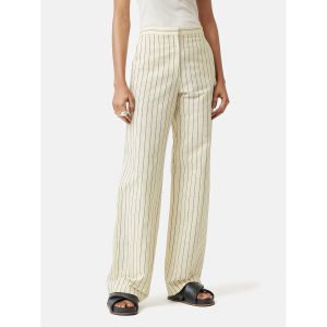 Jigsaw Women’s Trousers UK 16 Cream Viscose with Cotton Chino New with tags