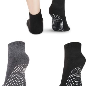 Non Slip Skid Socks Gripper Yoga Socks for Women, Unisex Anti Slip Pilates