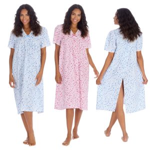 Women’s Open Back Nightie | V-Neck Soft Touch Hospital & Incontinence Gown