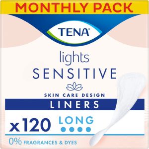 TENA Lights Long Liner, 120 Incontinence Liners for Women with Sensitive Skin, B