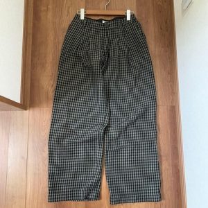 Pas de Calais Wide Tuck Pants Size 38 M Wool Linen Blend