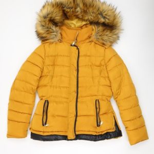 Womens UK Size L Melya Melody Yellow Puffer Jacket