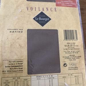VOILANCE LE BOURGET 15 DENIER SATINE TIGHTS SZ 4 HIPS 34”-47 Caramel (New/Sealed