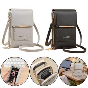 2PCWomen RFID Anti Theft Crossbody Purse Touch Screen Phone Bag Handbag Portable