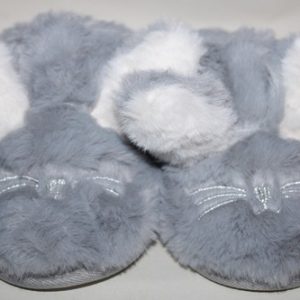 Cozipawz soft faux fur Bunny slip on mule slippers Style Bunz Colour Grey  New