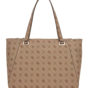 GUESS shopper bag Calebra Tote Bag Latte Logo
