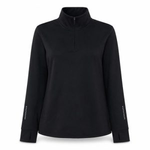Mountain Warehouse Womens Basic Jacket Size 14 Black Short Long Sleeve 1/4 Zip