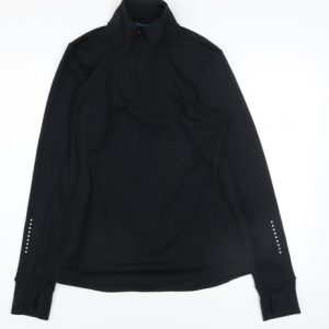 Mountain Warehouse Womens Basic Jacket Size 14 Black Short Long Sleeve 1/4 Zip