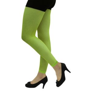 Ladies Sexy Neon Coloured Footless Fishnet Tights Fancy Dress Costume Accessory