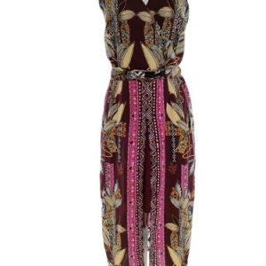 Party Dress Midi RIVER ISLAND UK 10 Wrap Patterned V-Neck Sleeveless