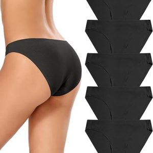 Voenxe Seamless Knickers for Women,No Vpl Show Underwear Multipack, Invisible La
