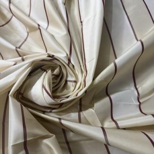100% SILK TAFFETA STRIPS LINES ON 3m Long X 54” Craft dress Bedding Sewing-98
