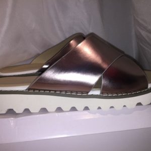 Another Pair of Shoes Womens Sara K1 Open Toe Pewter Sandal, UK 7 /EU40