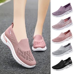 Ladies Trainers Womens Get Fit Walking Gym Fitness Memory Foam Slip On Shoes