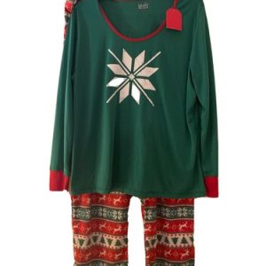 Red & Green Christmas Pyjama Set – Size 2XL From Holiday Famjams – Brand New