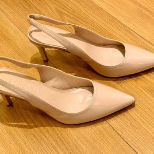 Nude patent slingback shoes from Office size 6