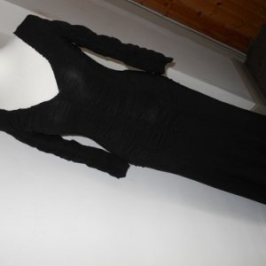 Linea Black Stretch 2 piece set – Skirt & Top Size S 8 – 10 – Morticia Look -New