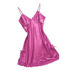 Sleepwear Satin Chemise Comfortable Nightgown Cami Sleep Dress