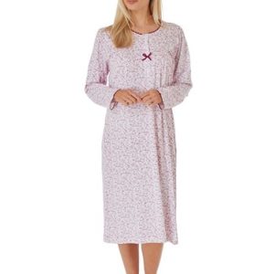 Ladies Long Sleeve Nightdress Jessica 100% Cotton Jersey Lady Olga