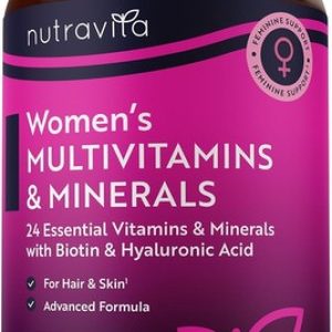 Nutravita Women’s Multivitamins and Minerals – 24 Essential Active Vitamins and