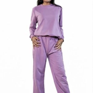 Women Tracksuit Set Cotton Co-Ord Lounge Wear Long Sleeve Top Joggers Casual UK
