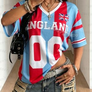 England Football Jersey Women Summer 2026 Crop Top Shirt Athletic T-shirt Tee