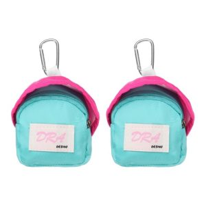 2Pcs Mini Coin Purse, 6.3″x3.5″ Cute Earphone Bag with Zipper, Cyan