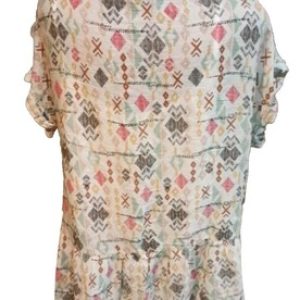 Creeks Women’s Viscose Boho Dress 44 L XL Lined Ethnic Print Summer Casual