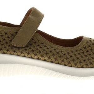 Platino Womens Comfort Shoes Dalia Touch Fastening khaki UK Size 4