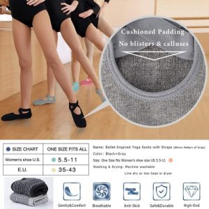 Non-Slip Yoga Socks for Women – Pilates, Fitness, Ballet Grip Socks – Anti-Slip