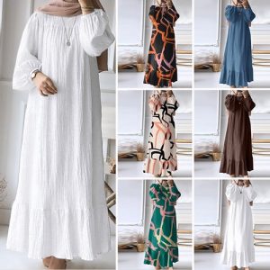 New Women Muslim Abaya Jilbab Kaftan Long Dress Dubai Cardigan Robe Maxi Dress