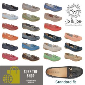Jo & Joe Ladies Suede Nautical Loafers Slip-on Shoes Cushioned Insole UK 3-9