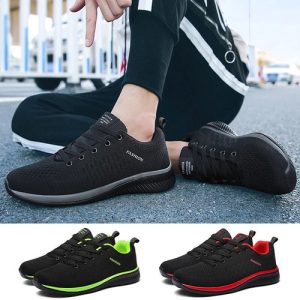 Men’s Lightweight Running Trainers Breathable Casual Sports Shoes Gym Walking