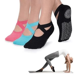 Non-Slip Yoga Socks for Women – Pilates, Fitness, Ballet Grip Socks – Anti-Slip